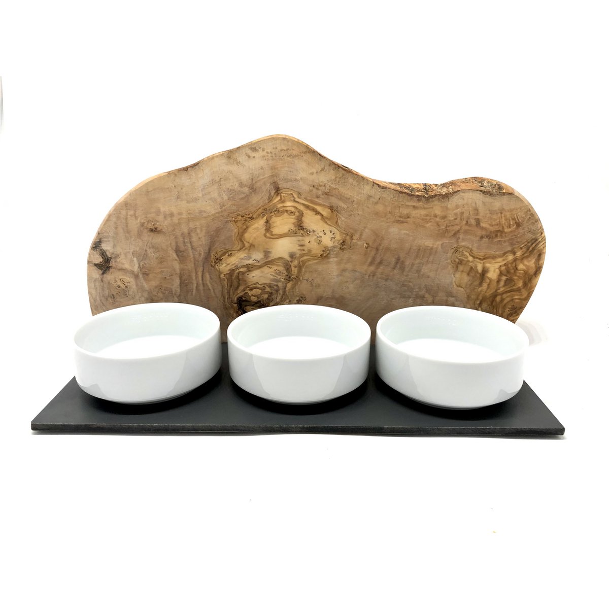 Prachtig voerstation van olijfhout