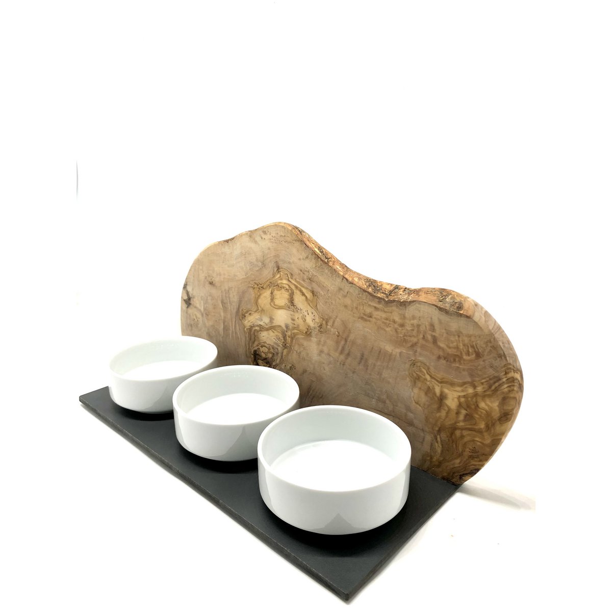 Prachtig voerstation van olijfhout