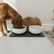 Luxe Voerstation van Olijfhout – Voor Hond en Kat