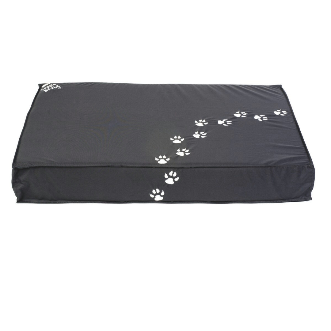 Supermooi honden kussen met speelse pootafdrukken