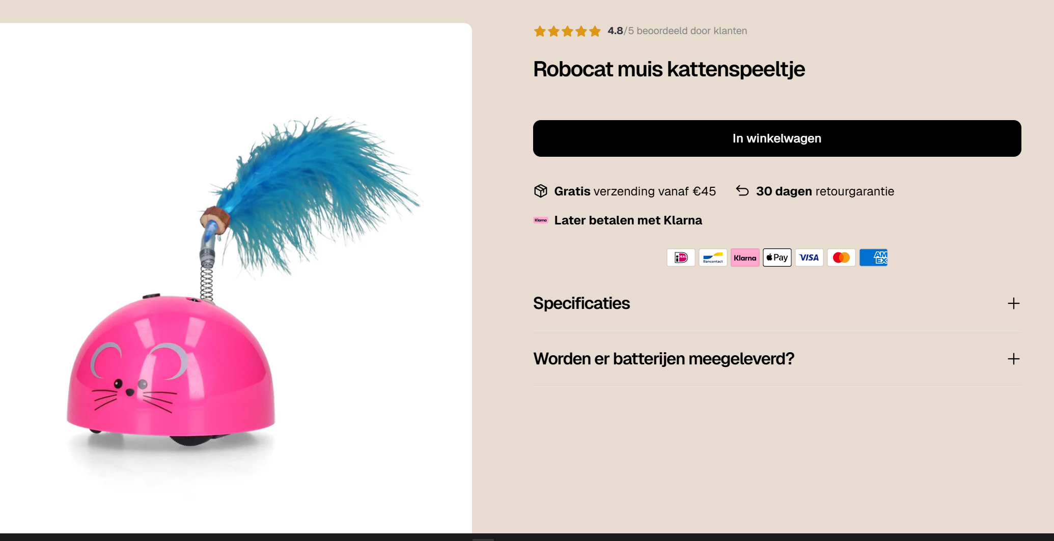 Robocat muis kattenspeeltje